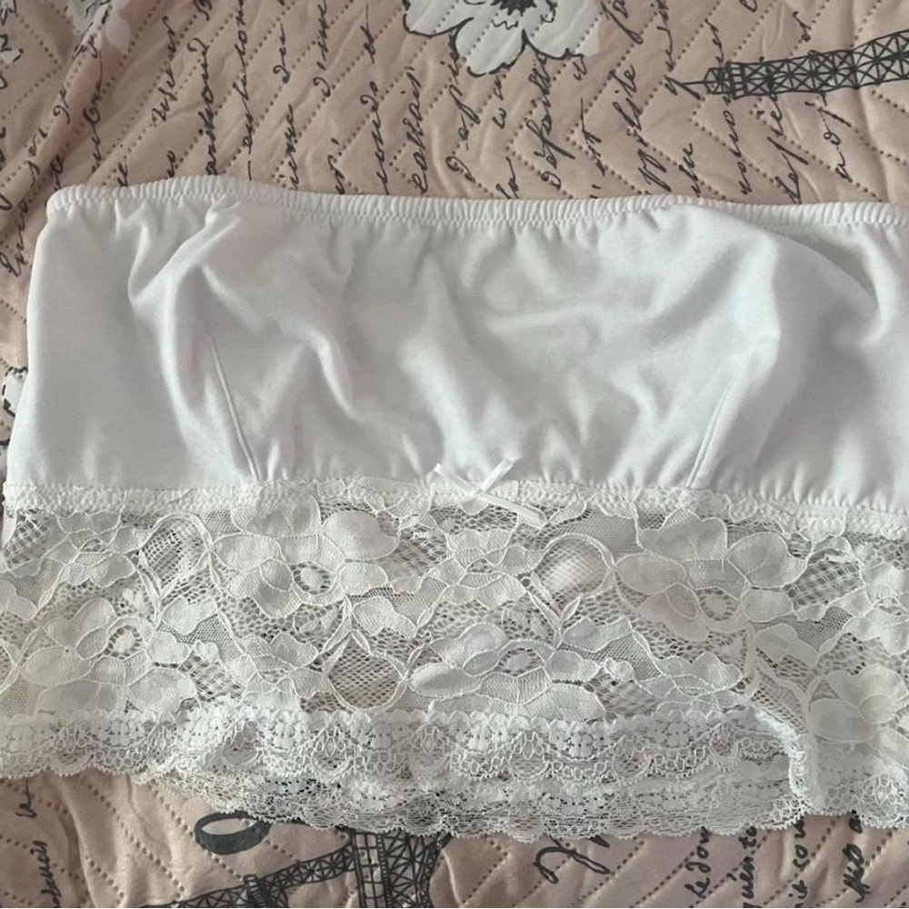 Elegant White Lace crop top